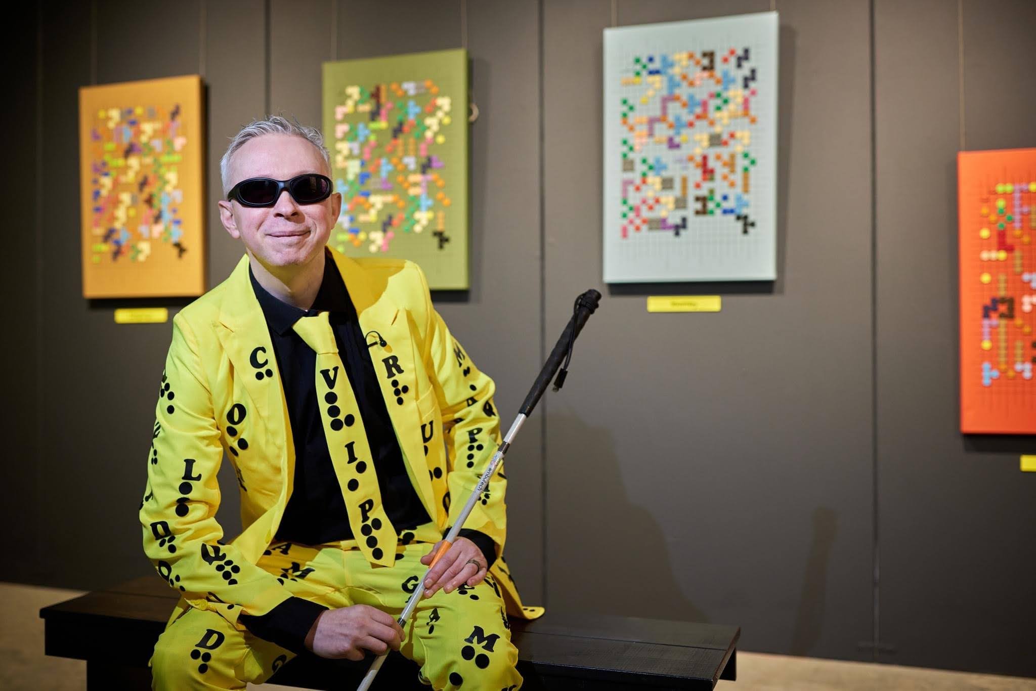 Mr Dot at Decoding Braille Exhibit